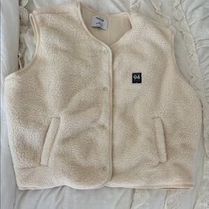 Old Navy Off-White Fleece Vest